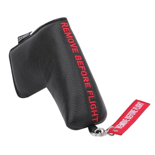 SHABIER Black Golf Putter Cover with RBF Design Headcover for Blade