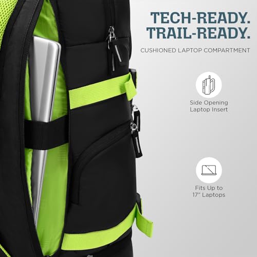 Image of Skybags Ridge V2 45L Weekender Backpack | Premium Polyester | 17-Inch Laptop & Shoe Compartment | Front Access Pockets with Raincover | Travel, Casual & Outdoor Backpack for Men & Women