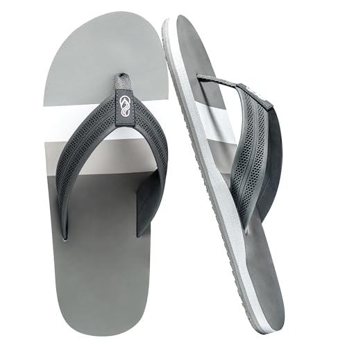 Men's Flip Flops with Arch Support - Lightweight Waterproof Sandals,Comfortable Slides for Beach