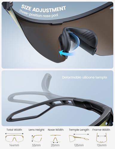 Image of Lamicall 24g Polarized Sports Sunglasses for Men Women - UV400 Protection Sun Glasses for Baseball Running Cycling Fishing