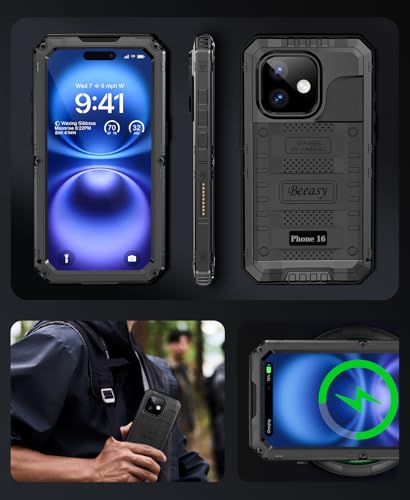 Éviter la casse : coque étanche iPhone 16 métal antichoc