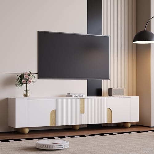 Goeria Mueble de TV blanco de 180