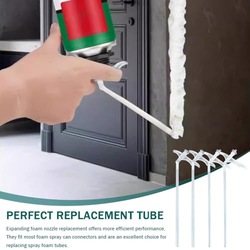 TRKETK 20 Stück Expanding Foam Nozzle Replacement Spray Foam Replacement Tubes Replacement Tube for DIY Spray Foam for Filler Spare Nozzles Caulking and Sealing Small Gaps in Balcony Doors Windows