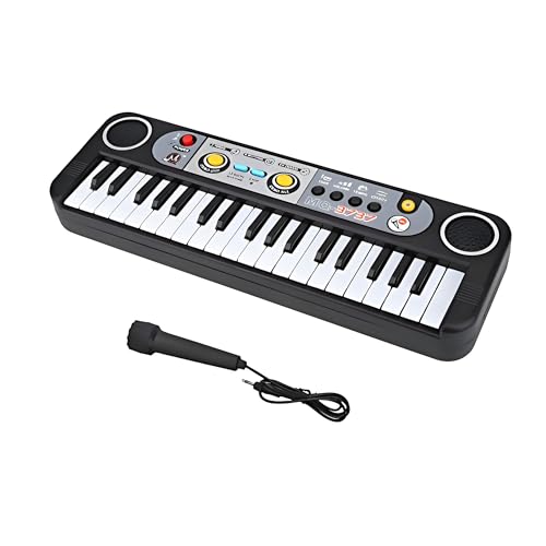 Dilwe 37 Touches Piano numérique, Clavier Électrique Piano Instruments de Musique éducatifs Jouet Piano avec Microphone