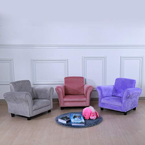 Getifun Single Kids Sofa Chair,Toddler Upholstered Sofa Couch With Wooden And Velvet For Girls & Boys (Purple) #TOP3