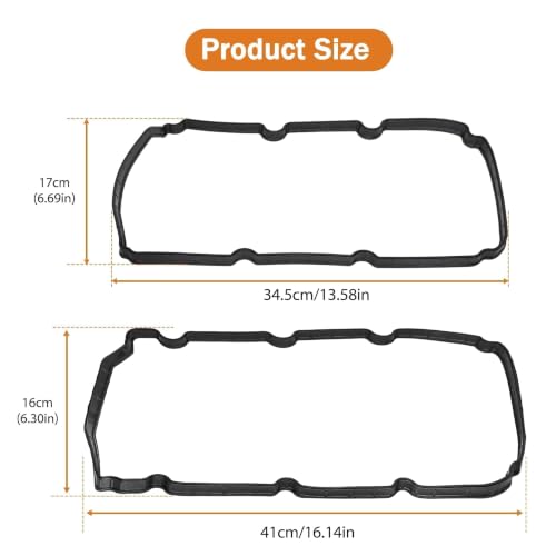 Image of Valve Cover Gasket with Spark Plug Tube Seals Fit for Honda Acura Vehicle Accord Crosstour Odyssey Passport Pilot Ridgeline MDX RDX RLX TLX 2013-2021 3.0L 3.5L V6 J35Y5 J35Y6 Replace 0362072 0362054