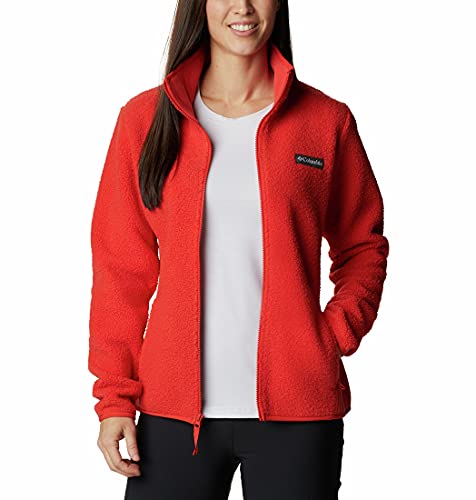 Columbia Panorama Full Zip, Giacca In Pile Con Cerniera Intera Donna, Bold Orange, Taglia XS