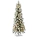 National Tree Company Pre-lit Artificial Mini Christmas Tree | Includes Pre-strung White Lights | Snowy Downswept Forestree - 3 ft -  FTDF1-36ALO-1