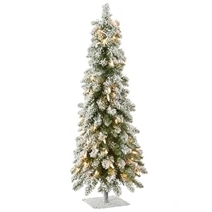 National Tree Company Pre lit Artificial Mini Christmas Tree Includes Pre strung White Lights Snowy Downswept Forestree 3 ft