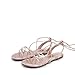 DREAM PAIRS Lace-up Gladiator Sandals Strappy Dressy Summer Flat Sandals for Women,Size 9,Rose Gold-Pu,SDFS2408W