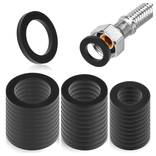 30 Stück Dichtungsringe 1/2 Zoll 3/4 Zoll 1 Zoll Flachdichtungen Dichtung Gummi Wasserhahn Unterlegscheiben Flachdichtung für Dichtung Duschkopf Waschbecken Ablauf Poolpumpe Pool