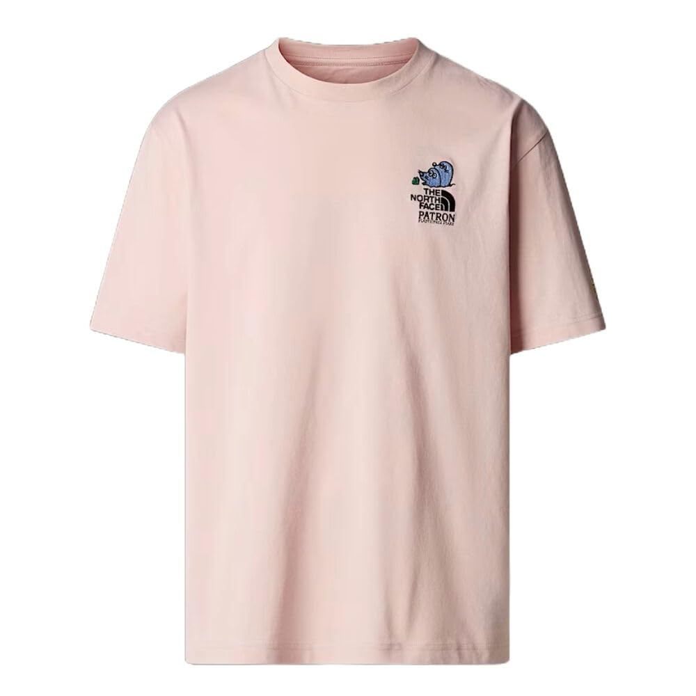 The North Face Unisex SS Mountain Cleanup Oversized T-Shirt Pink Moss XS