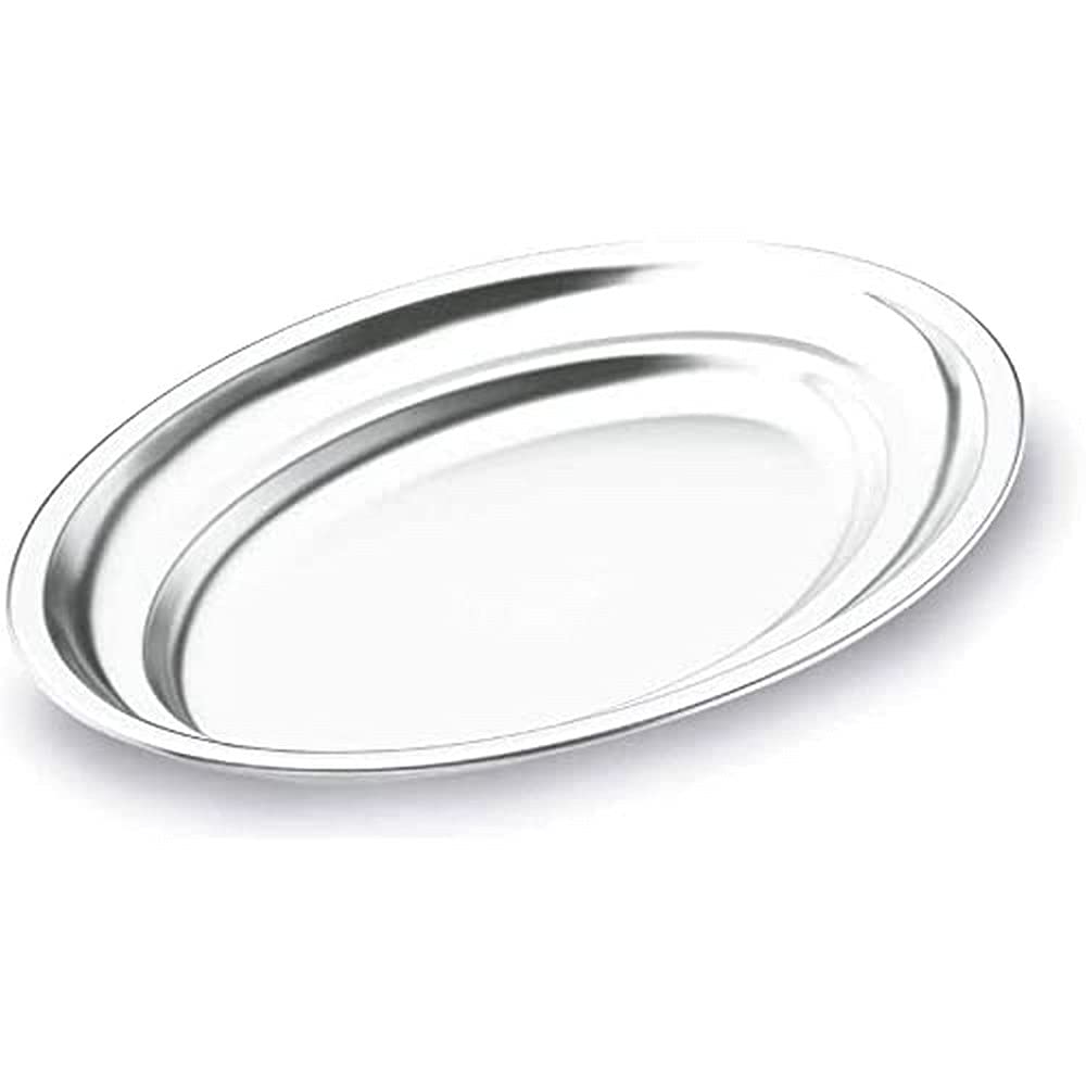 Plat ovale inox Lacor 61871 dimensions grande taille 70X45 cm en acier inoxydable