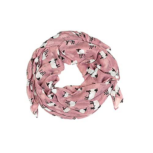Women Scarf Cute Sheep Print Design Scarf Lightweight Wraps Shawl Soft Scarves for Girl Lady Sheep Wraps Shawl