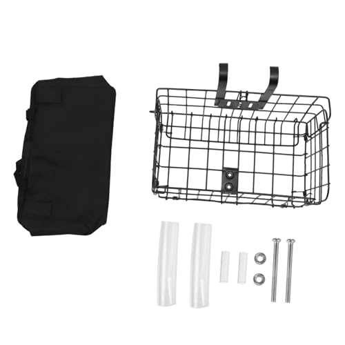 LIFKOME 2個 取り外し可能な折りたたみ自転車バスケット 大容量トート付き 山地車 折り畳み自転車対応 安定設計で書籍や食料収納可能