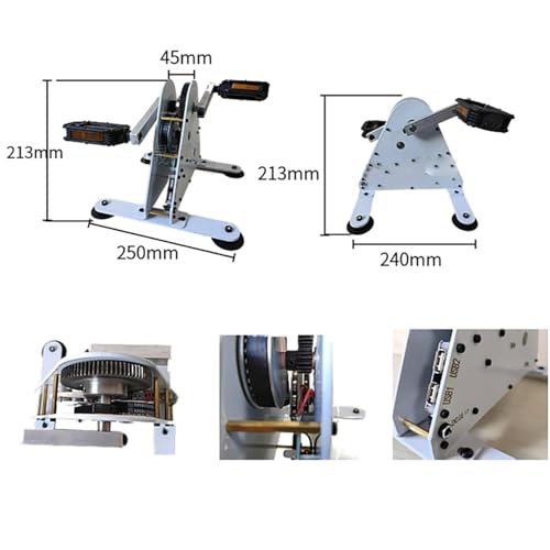 Generatore di pedali portatile 100W Cyclette da esercizio con doppia USB uscita Compact Fitness Caricabatterie da ciclismo per campeggio Hiking Esercitazione Alimentazione a basso rumore Silenzio oper