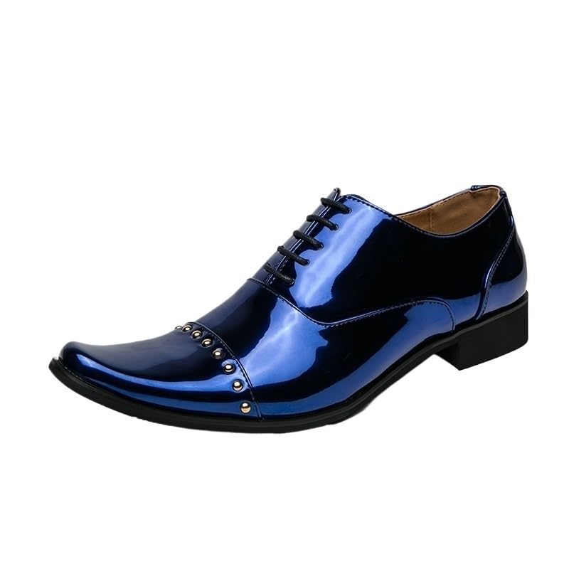 Oxford Dress Shoes for Mens Lace-up Non Slip Rubber Sole Slip Outdoor Pointed Toe Vintage Faux Leather