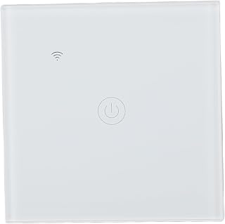 Fdit Bluetooth Sprachsteuerung WiFi Smart Touch Lichtschalter Kratzfestes Panel 100-240V für Home