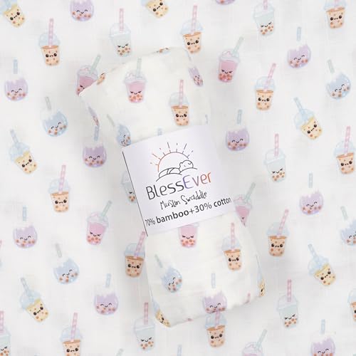 Image of Muslin Swaddle Blanket for Unisex, Soft Breathable and Skin-Friendly Baby Swaddles for Boys & Girls, Newborn Receiving Blanket, Boba Blankets Babies, Large 42 x 47 inches