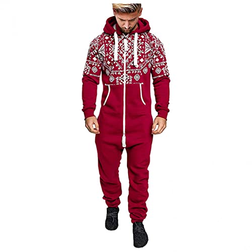 Preisvergleich Produktbild Asija Jogginganzug Herren Männer Sweatshirt Langarm Sportanzug Lässige Farbabstimmung Bequeme Taschen Plus Samt Hoodie Sportanzug Herbst und Winter bequemer Trainingsanzug Herren Mit Reißverschluss