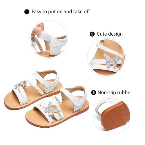 Image of GINFIVE Toddler Girls Sandals Girls Toddler Sandals Little Girls Kids Shoes