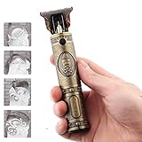 Recortadora Profesional de Barba y Cabello, Golden Barber Design, Maquinilla de Afeitar, Batería Recargable USB,...