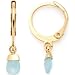 Produktbild JEWELS BY LEONARDO Ohrhänger Ciao Evi 1 Paar  zarte Ohr-Ringe aus goldfarbenem Edelstahl  Tropfen-Anhänger mit azurblauem Glas-Steinchen  Schmuck Geschenk für Frauen  023799
