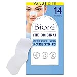 Bioré Original Blackhead Remover Strips, Deep Cleansing Nose Strips With Instant Pore Unclogging, Features C-Bond Technology, Oil-Free, Non-Comedogenic Use, 14 Count