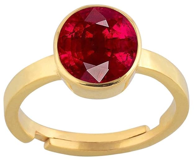 12.00 Carat Ruby (Manik/Manikya/Maneek) Gemstone Panchdhatu Gold Plated Ring for Astrological Purpose (Lab - Teseted)-image-41