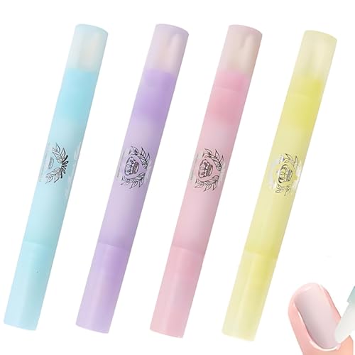 JUGUTA Pluma Correctora De Esmalte De Uñas, 4Pcs Bolígrafos De Corrector De Esmalte De Uñas, Pluma Correctora De Manicura, Eliminación De Errores De Uñas