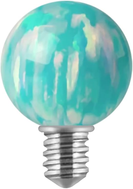 Opal Stone Ball G23 Grade Titanium Internally Top Micro Dermal Anchor Drivers - Surface - Skin Piercing
