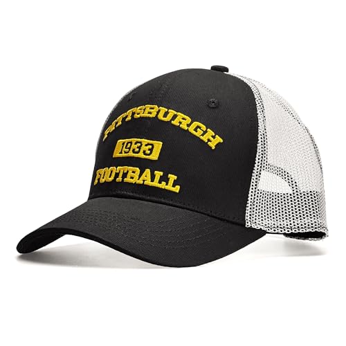 Image of Sport hat Trucker Hat for Men Women Classic Football Fans US Cities Mesh Adjustable Embroidered Baseball Cap
