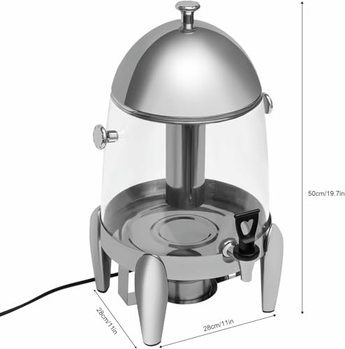 Distributeur de boissons chaudes électrique en acier inoxydable avec couvercle épais robuste