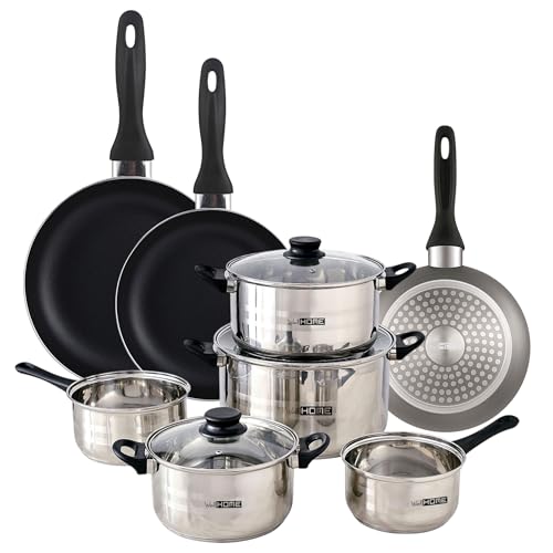 Well Home Set de Batería de cocina de 8pc en acero...