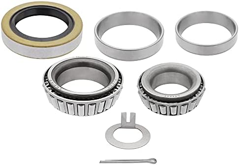 [1-Set] 3500lbs Trailer Axle Bearing Kit L44649/10, L68149/11 for #84 Spindle,1.719'',10-19 (171255TB) Seal