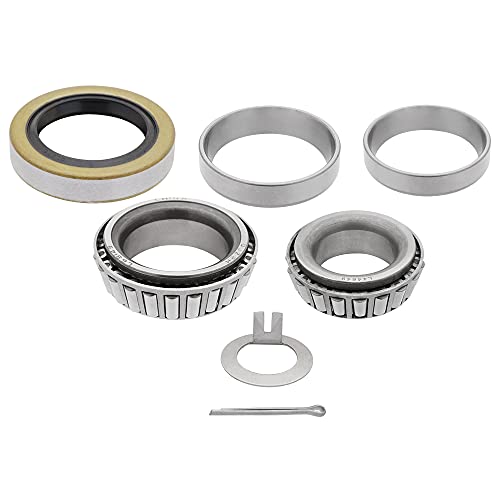 [1-Set] 3500Lbs Trailer Axle Bearing Kit L44649/10, L68149/11 For #84 Spindle,1.719'',10-19 (171255Tb) Seal #TOP4