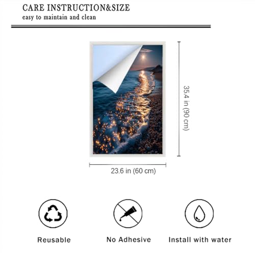 Vinilo decorativo para ventana ocean moderno 23.6 x 35.4 pulg miniatura 2