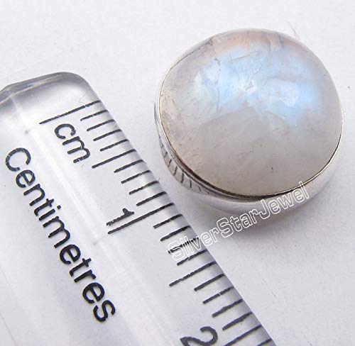 Rainbow Moonstone Stud Earrings 0.5" 925 Sterling Silver Handcrafted Gift3