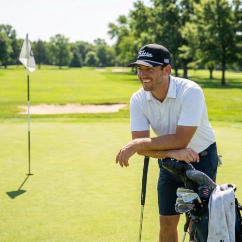 Image of Curves & Clubs Titties Golf Hat, Funny Rope Snapback for Men with USA Flag, Breathable Performance Golf Cap