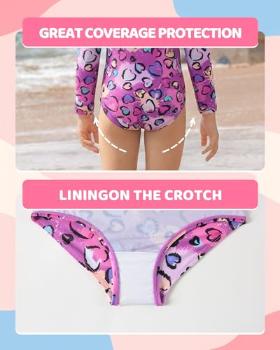 Image of Angel season Girls Swimsuits Kids Bathing Suit One Piece Swimwear with UPF 50+ Cute