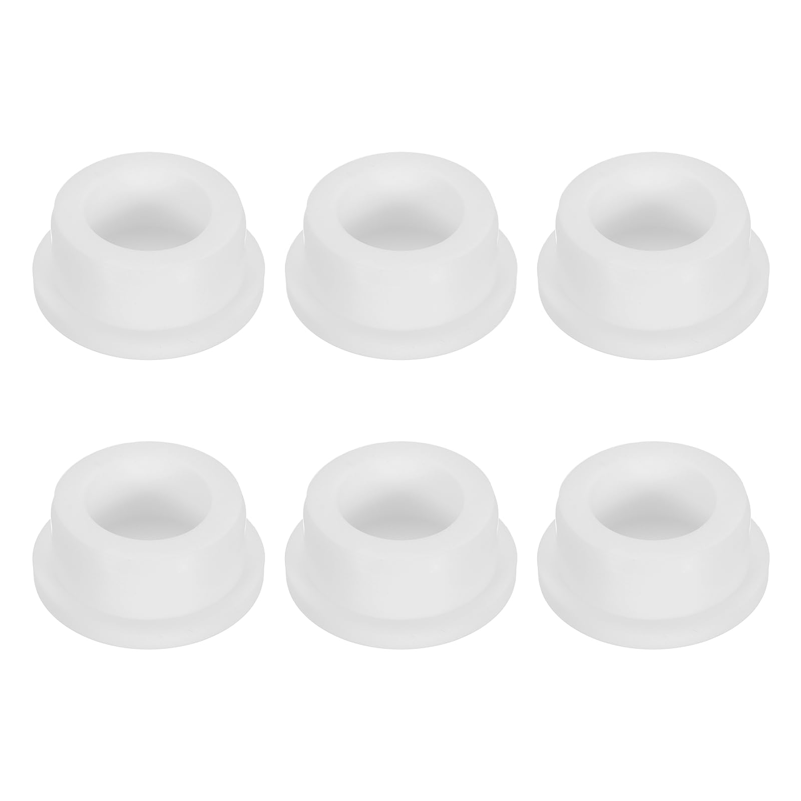 sourcing map 6Pcs White Plug Holes, Waterproof Rubber Button Plug for 31mm / 1.2" Hole Bottles Pipes End Caps Round Sealing Plugs Flexible Rubber Stoppers