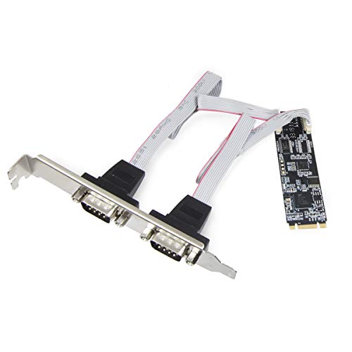 IO Crest RS-232 + RS-422/485 DB9 Serial M.2 B+M Key Controller-Karte Cover