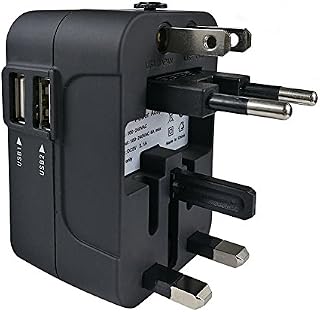 Travel Adapter, Worldwide All in One Universal Travel Adapter Wall Charger AC Power