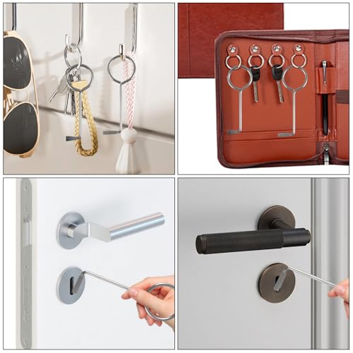 2 Stück BuntbartschlüSsel,UniversalschlüSsel Dietrich Set Profi, Dietrich, ZimmertüR, öFfnet Nahezu Jede TüR, TüRöFfnungswerkzeug Lockpick, Lock Picking Tool Set Dietrich SchlüSsel für Schrank