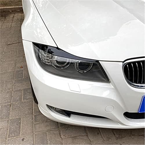Paupières de phare BMW E90 E91 2005-2012 look carbone brillant