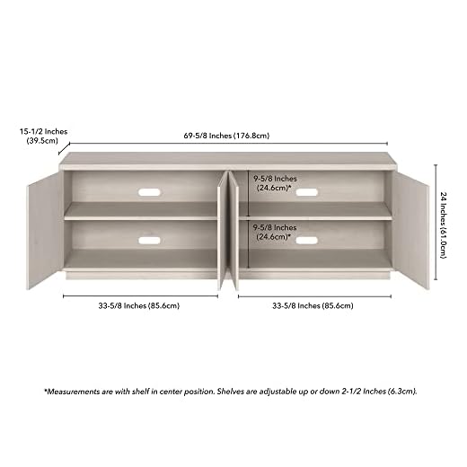 Henn&Hart Fluted TV Stand for Large TVs