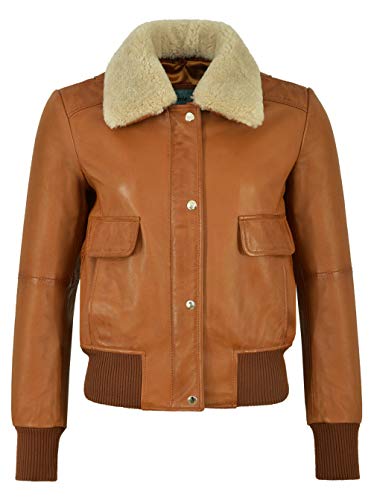 Veste en cuir véritable courte femme B3 RAF blouson aviateur coupe-vent 5118