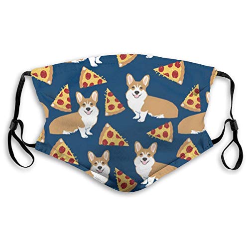❤ Crazy Deals Printing Corgi Pizza Cute Funny Dog Safety Mouth Cover for Adult and Kids
