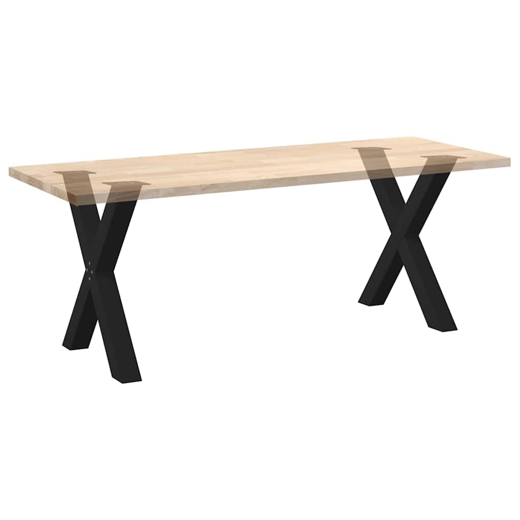 vidaXL Esstischbeine X-Form 2 STK. Schwarz 70x(72-73) cm Stahl