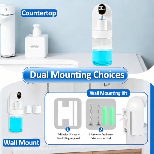 Image of Mouthwash Dispenser for Bathroom, Automatic Mouthwash Dispenser, 20.29 oz Touchless Electric Wall Mounted Mouth Wash Dispenser, 4 Modes with 4 Magnetic Cups for Kids & Adults,Bathroom Accessories Set